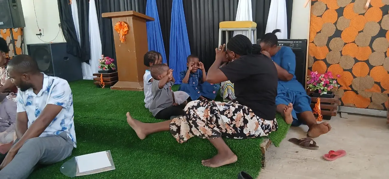 Children participating in a practical activity